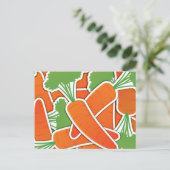 Funky Karotte Postkarte (Stehend Vorderseite)