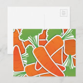 Funky Karotte Postkarte (Vorne/Hinten)