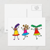 Funky Kids Postkarte (Vorne/Hinten)