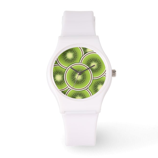Funky Kiwi Frucht Armbanduhr (Vorderseite)