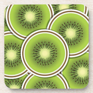 Funky Kiwi Frucht Getränkeuntersetzer