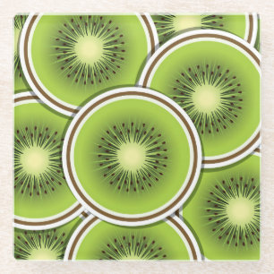 Funky Kiwi Frucht Glasuntersetzer