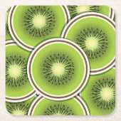 Funky Kiwi Frucht Rechteckiger Pappuntersetzer (Vorderseite)