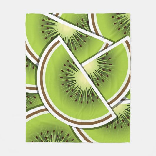 Funky Kiwi Obstkeile Fleecedecke (Vorderseite)
