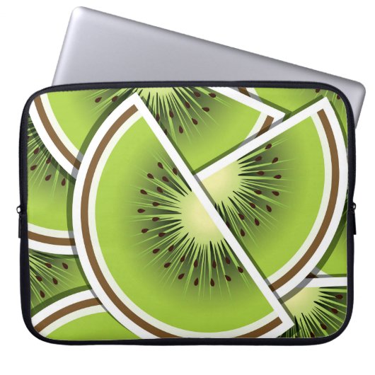 Funky Kiwi Obstkeile Laptopschutzhülle (Vorderseite)