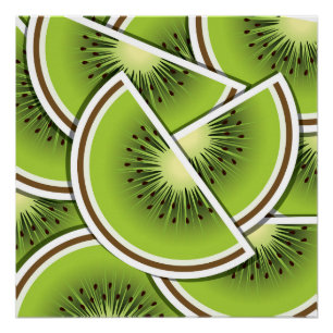 Funky Kiwi Obstkeile Poster