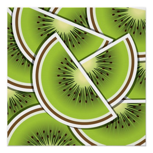 Funky Kiwi Obstkeile Poster (Vorderseite)