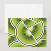Funky Kiwi Obstkeile Postkarte (Vorne/Hinten)