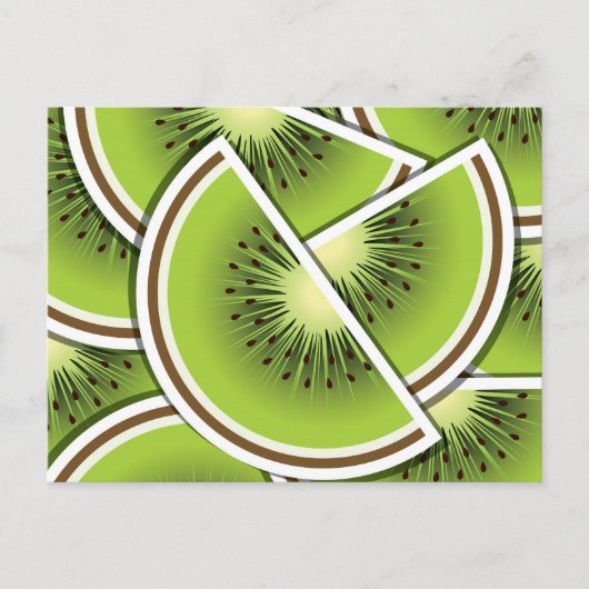 Funky Kiwi Obstkeile Postkarte (Vorderseite)