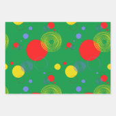 Funky Kreise, abstrakte Weihnachten. Geschenkpapier Set (Vorderseite 2)