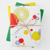 Funky Kreise, abstrakte Weihnachten. Geschenkpapier Set (Beispiel)