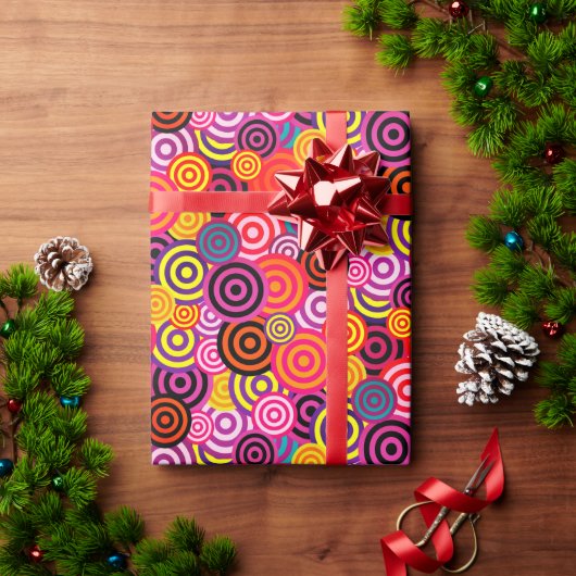 FUNKY KREISMUSTER GESCHENKPAPIER (Feiertagsgeschenk)