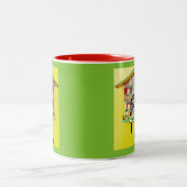 Funky Kuckucksuhr-Tasse, zum Sie zuzujubeln Zweifarbige Tasse (Mittel)