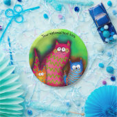 Funky Künstlerische Cat Lover Papierplatte Pappteller (Party)