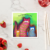 Funky Künstlerische Cat Lover Papierplatte Serviette (Beispiel)