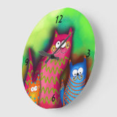 Funky Künstlerische Cat Wall-Uhr Große Wanduhr (Winkel)