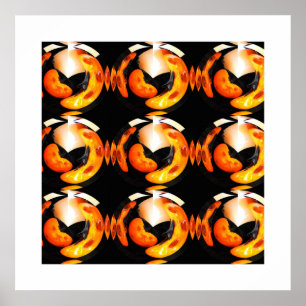 Funky Kürbis Art Poster