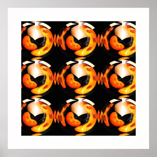 Funky Kürbis Art Poster (Vorne)