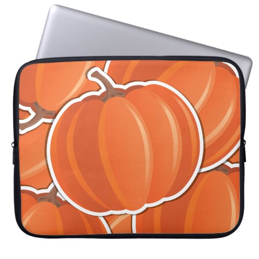 Funky Kürbis Laptopschutzhülle (Vorderseite)
