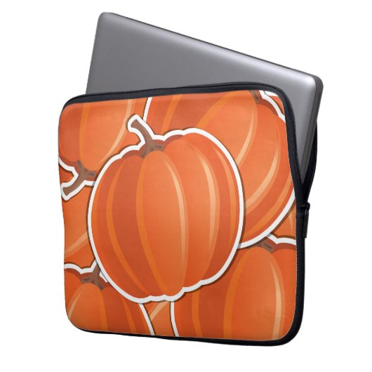 Funky Kürbis Laptopschutzhülle (Vorderseite Links)