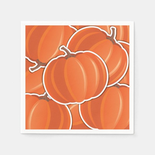 Funky Kürbis Serviette (Vorderseite)