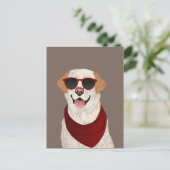 Funky Labrador Retriever for Dog Lovers Postkarte (Stehend Vorderseite)