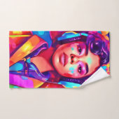 Funky Lady Digital Artwork Badhandtuch Set (Handtuch)