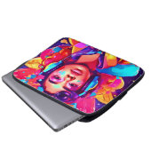 Funky Lady Digital Artwork Laptopschutzhülle (Vorne Knopf)