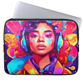 Funky Lady Digital Artwork Laptopschutzhülle