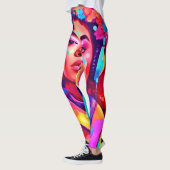 Funky Lady Digital Artwork Leggings (Links)
