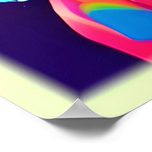 Funky Lady Digital Artwork Poster (Ecke)