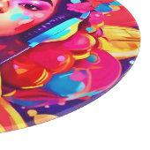 Funky Lady Digital Artwork Schneidebrett (Ecke)