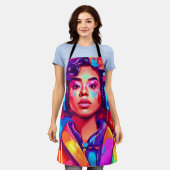 Funky Lady Digital Artwork Schürze (Getragen)
