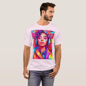 Funky Lady Digital Artwork T-Shirt (Vorne ganz)