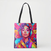 Funky Lady Digital Artwork Tasche (Vorderseite)