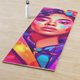 Funky Lady Digital Artwork Yogamatte