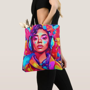Funky Lady Digitale Kunstwerke Tasche