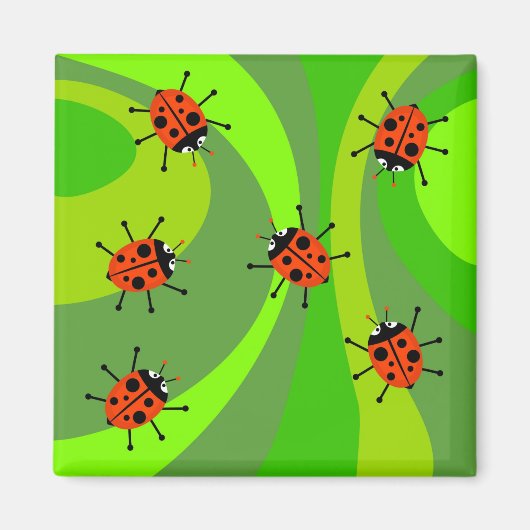 Funky Ladybugs Magnet (Vorne)