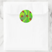 Funky Ladybugs Runder Aufkleber (Tasche)