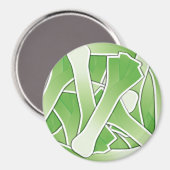 Funky leek magnet (Vorderseite/Rückseite)