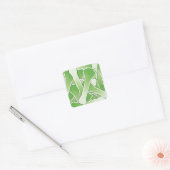 Funky leek quadratischer aufkleber (Umschlag)