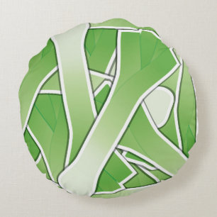 Funky leek rundes kissen