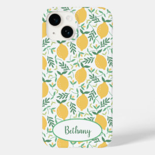 Funky Lemons and Blätter Chic Case-Mate iPhone 14 Hülle