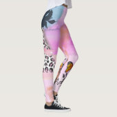 Funky Leopard und BlumenLeggings Leggings (Rechts)