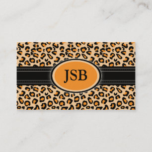 Funky Leopardendruck Individuelle Visitenkarte ::
