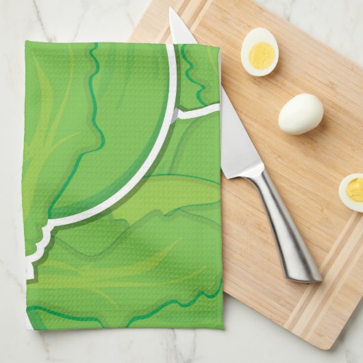 Funky lettuce geschirrtuch (Viertel Falte)