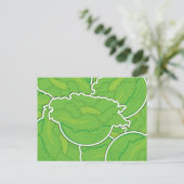 Funky lettuce postkarte (Stehend Vorderseite)