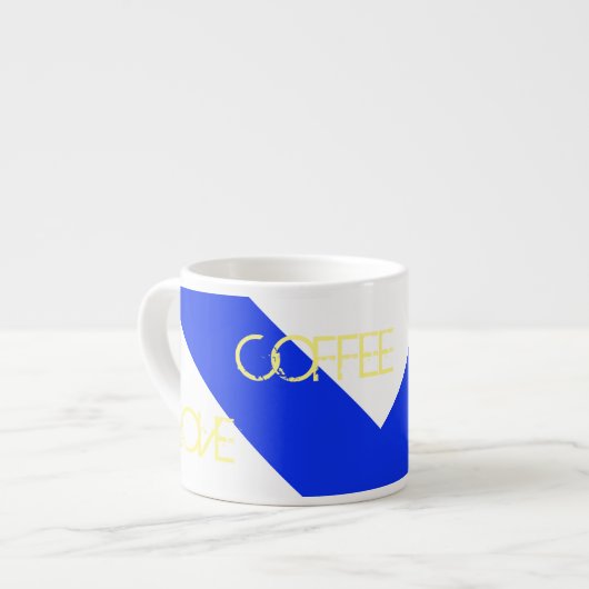 Funky Liebe Coffee Espresso Tasse Cup (Vorderseite Links)