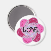Funky Liebe Design Magnet (Vorderseite/Rückseite)