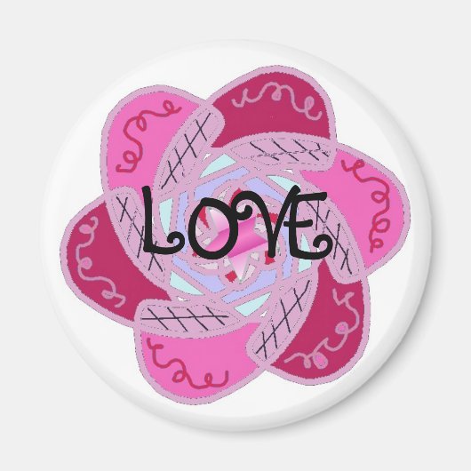 Funky Liebe Design Magnet (Vorne)
